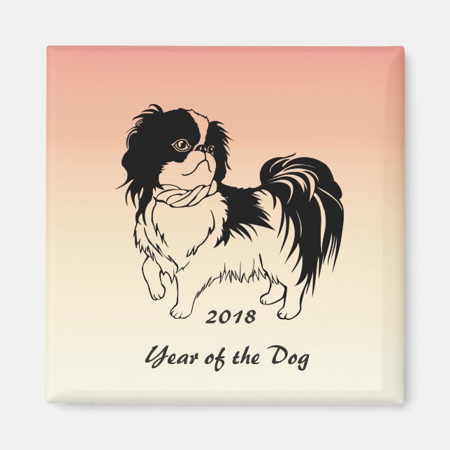 Año del perro 2018 imán chino de Año Nuevo (Frente)