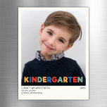 Año escolar de guardería Foto Keepsake Magnet<br><div class="desc">Capturar el encanto de la primera infancia con esta tarjeta de imán fotográfico de keepsake del jardín de infancia, que incluye un alegre encabezado multicolor que evoca la alegría de los días de jardín de infancia. Con un diseño limpio y minimalista, la tarjeta resalta los adorables detalles de la foto...</div>