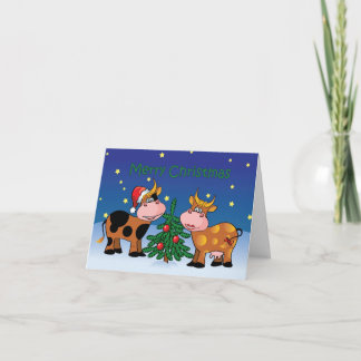 Año feliz del MOO de las vacas del navidad