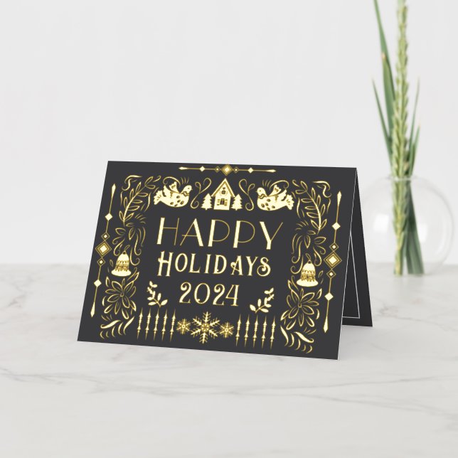 Año festivo feliz escandinavo (Anverso)