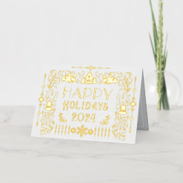 Año festivo feliz escandinavo blanco