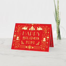 Año festivo feliz escandinavo rojo