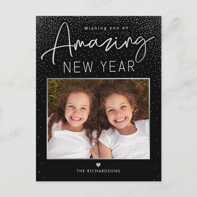 Año Increíble Tarjeta Postal de Foto de Año Nuevo  (Anverso)