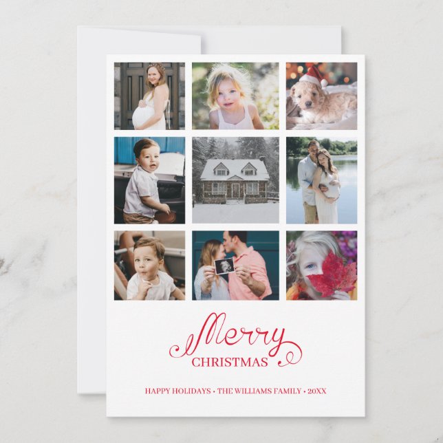 Año moderno en revisión 9 tarjeta de vacaciones de (Anverso)