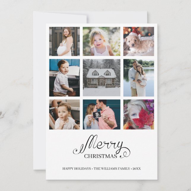 Año moderno en revisión 9 tarjeta de vacaciones de (Anverso)