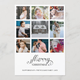 Año moderno en revisión 9 tarjeta de vacaciones de