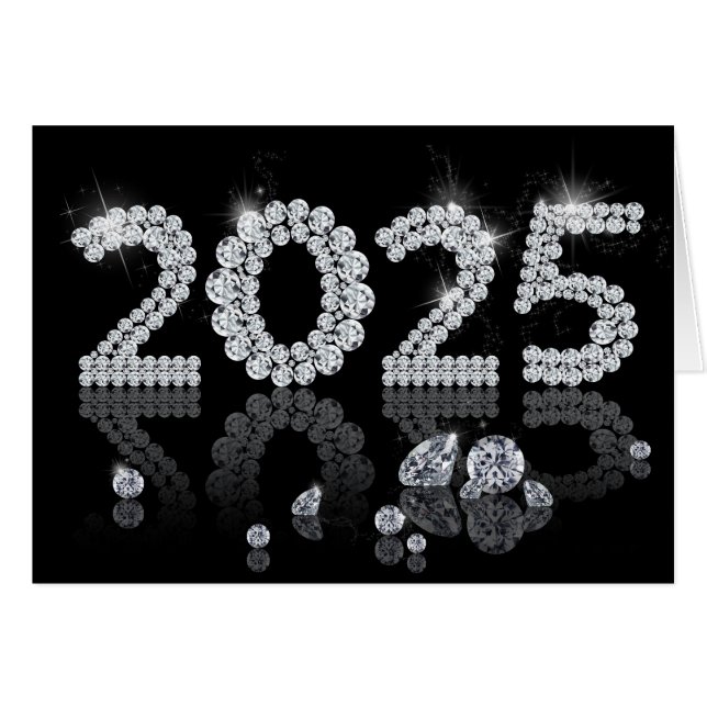 Año Nuevo Brillante de los Diamantes de 2025 (Anverso (Horizontal))