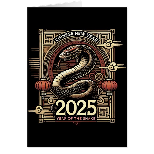 Año Nuevo Chino 2025 Año Lunar de Serpiente (Frente)