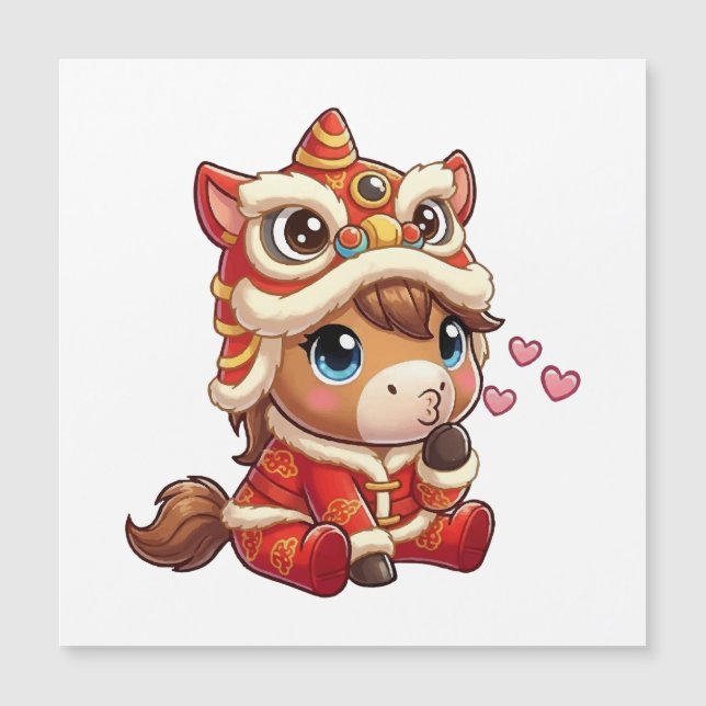 Año Nuevo Chino Caballo 2026 Zodiaco (Anverso)