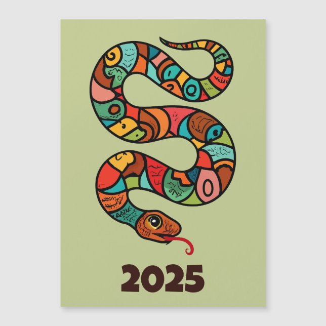 Año Nuevo Chino De La Serpiente Madera 2025 (Anverso)