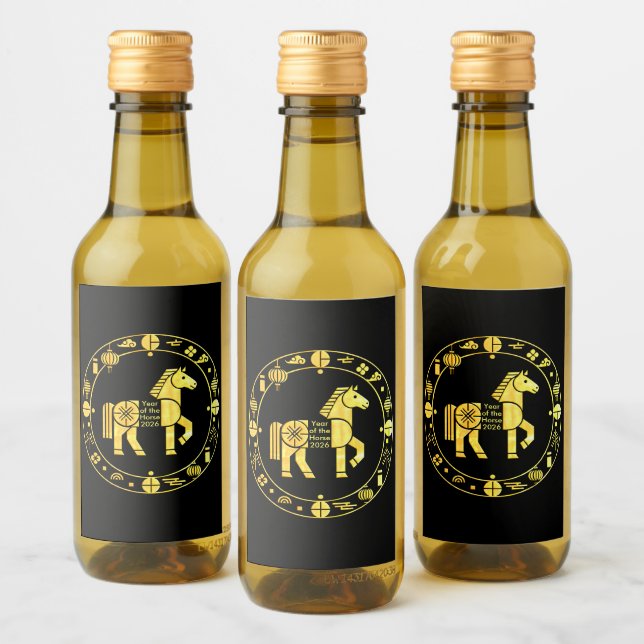 Año nuevo chino de oro 2026 (Botellas)