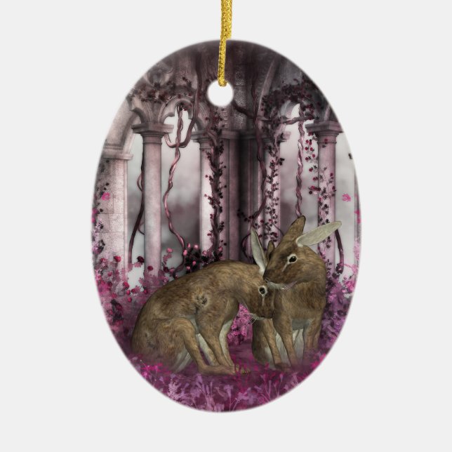 Año Nuevo chino del ornamento del conejo - año de (Frente)