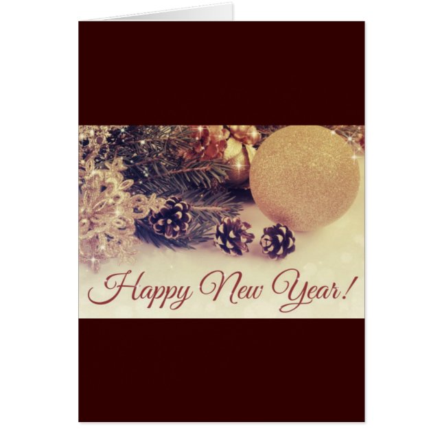 Año Nuevo feliz decorativo (Frente)