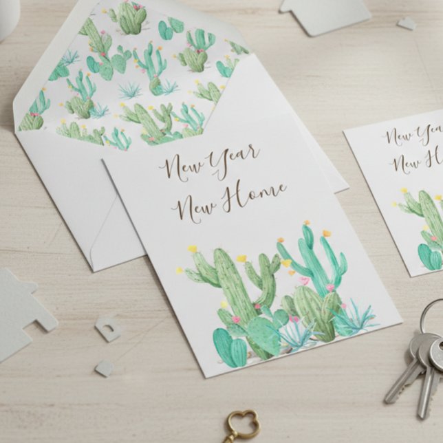 Año Nuevo Hogar Invitación Cactus Desert Cacti (Subido por el creador)
