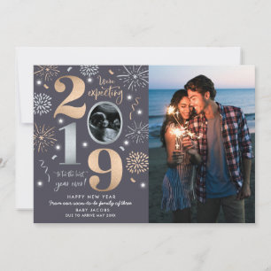 Año Nuevo Invitación de Embarazo Año Nuevo 2019
