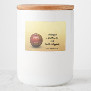 Año Nuevo judío Rosh Hashanah - Etiqueta de comida