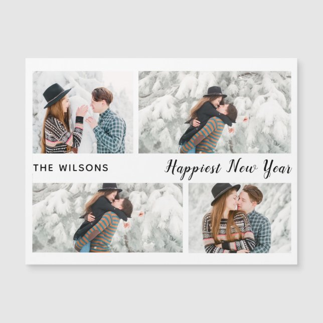 año nuevo más feliz moda moderno multifoto año nue (Anverso)