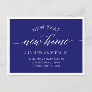 Año Nuevo   Nueva Invitación de movimiento azul en