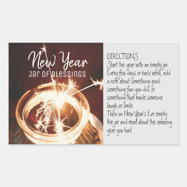 Año Nuevo: Pegatinas de Bendición (Anverso)