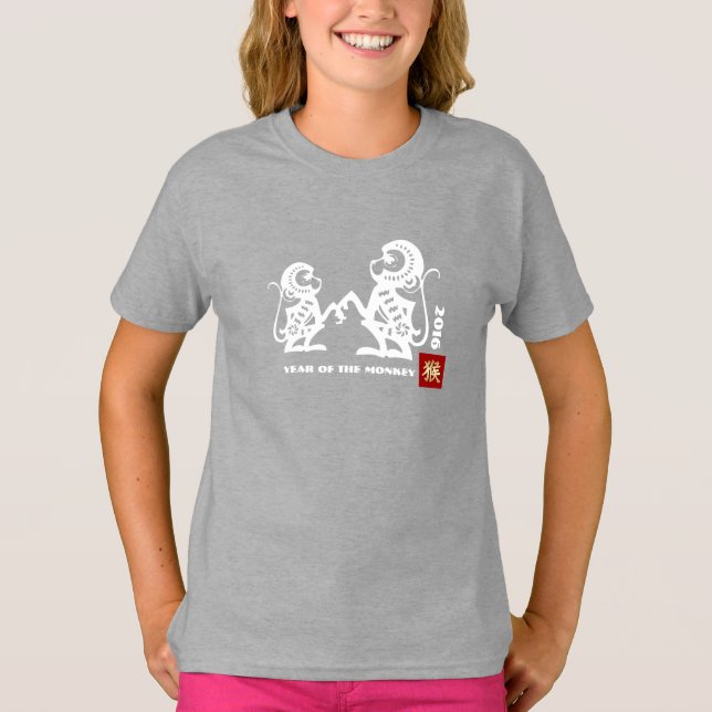 Año Personalizado| Año chino de las camisetas con  (Anverso)
