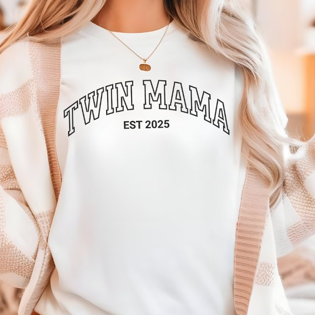 Año personalizado Camisa de mamá gemela, madre can (Subido por el creador)