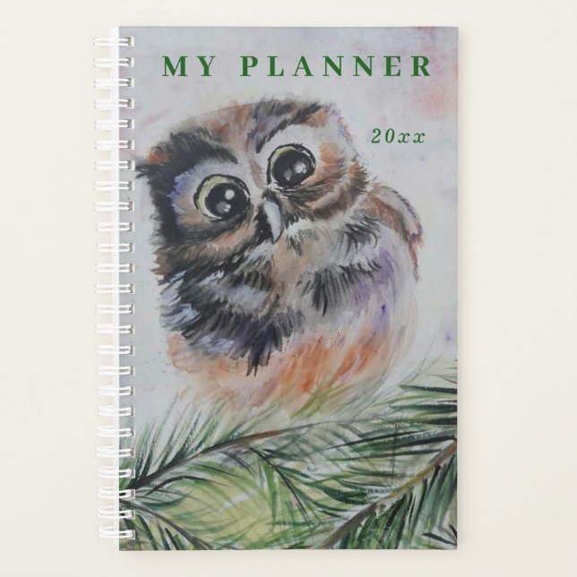 Año personalizado del planificador de la cuna de b (Anverso)