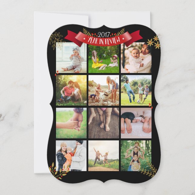 Año personalizar en la tarjeta de vacaciones de fo (Anverso)