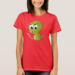 Año rojo personalizado de camisa de la serpiente
