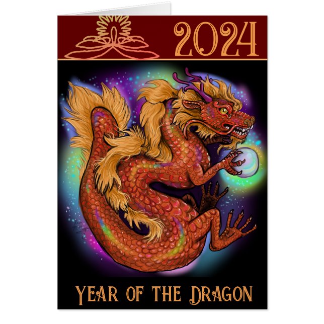 Año Zodiaco Chino del Dragón Año Nuevo 2024 (Frente)