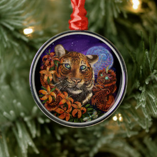 Año zodiaco chino del ornamento tigre