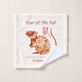 Año Zodiaco Chino Del Rótulo Animal De La Rata