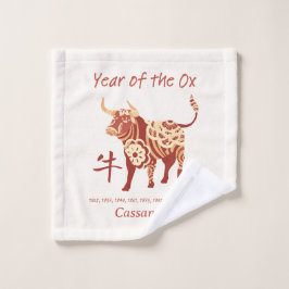 Año Zodiaco Chino Del Rótulo Animal Ox