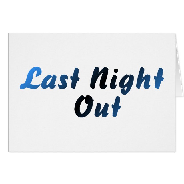 Anoche fuera (azul) (Anverso (Horizontal))