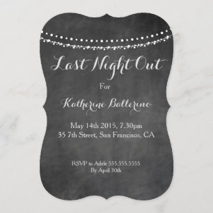 Anoche hacia fuera invitación