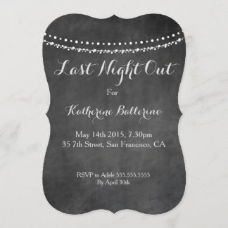 Anoche hacia fuera invitación