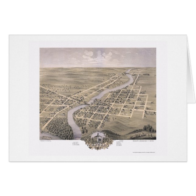 Anoka, mapa panorámico del manganeso - 1869 (Anverso (Horizontal))