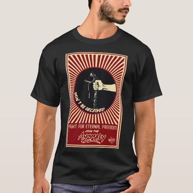 "Anomalía" de la camiseta negra para hombre de la (Anverso)