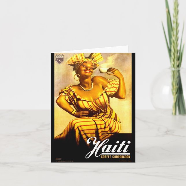 Años 1950 Haití Coffee Corporation ad (Anverso)