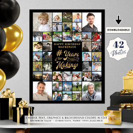AÑOS DE Collage de fotos DE Cumpleaños EN REALIZAC