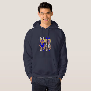 Años de conejo hanukkah mens sudadera capucha