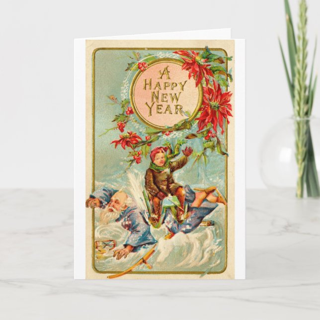 Años Nuevos de tarjeta de felicitación (Anverso)