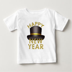 Años Nuevos del gorra de camiseta del bebé