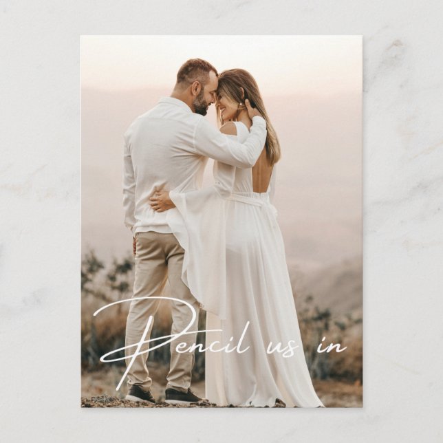 Anotanos Save The Date Foto Anuncio de Boda (Anverso)