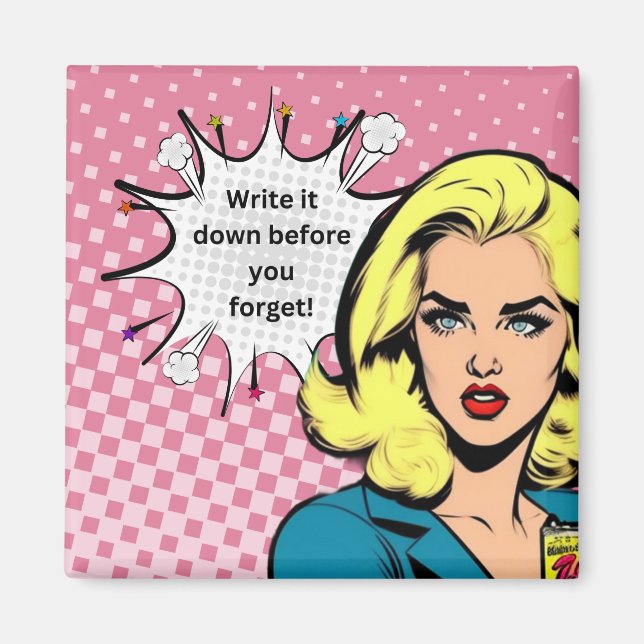 Anote el imán de arte pop (Frente)