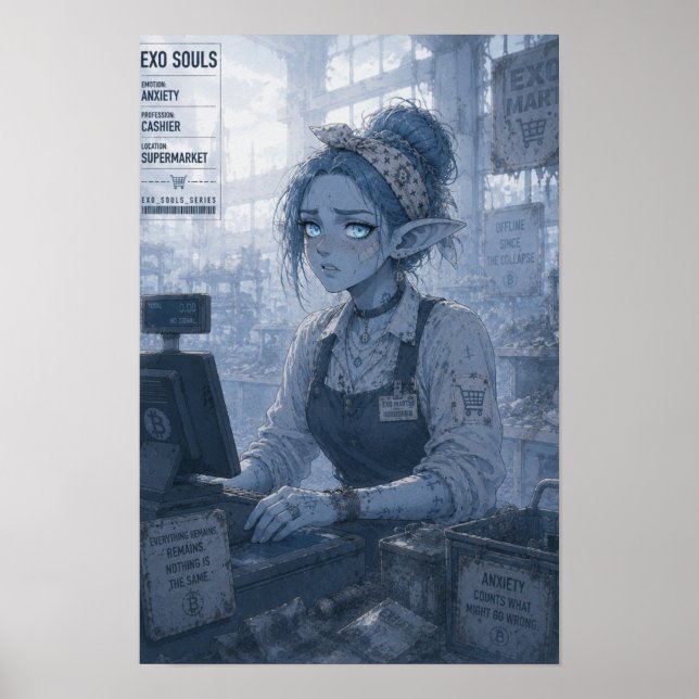 Ansiedad / Cajero / Póster de supermercado (Frente)