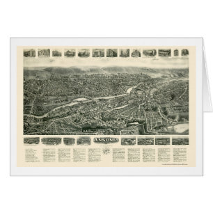 Ansonia, mapa panorámico del CT - 1921