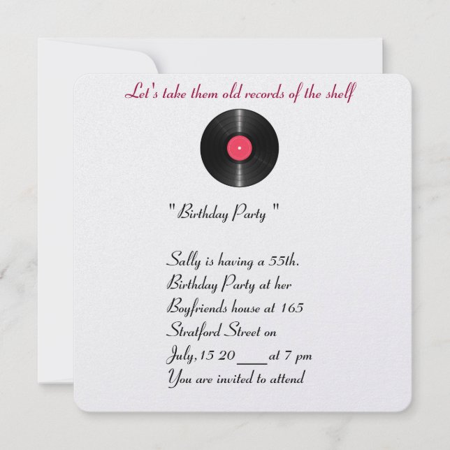 Antaño registra la invitación de cumpleaños. (Anverso)