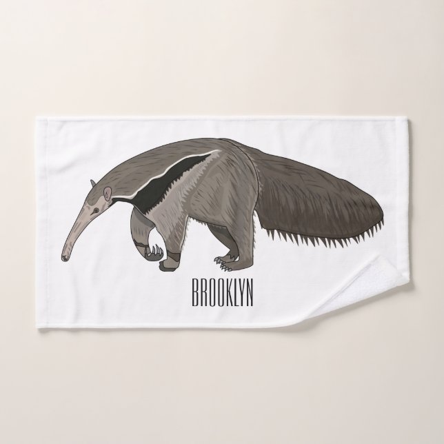Anteater personalizado ilustracion (Toalla de mano)