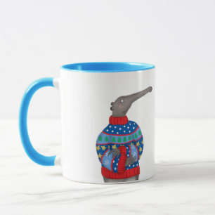 Anteatra en una taza de salto de Navidades