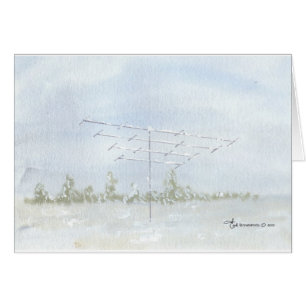 Antena de radio aficionada en invierno